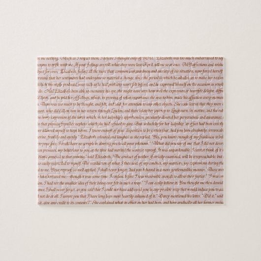 Pride en Prejudice Quote Legpuzzel (Horizontaal)