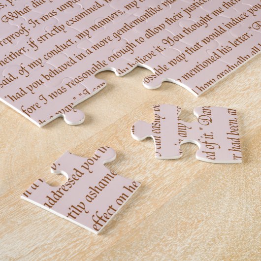 Pride en Prejudice Quote Legpuzzel (Zijkant)