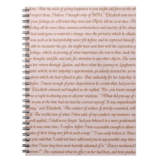 Pride en Prejudice Quote Notitieboek (Voorkant)