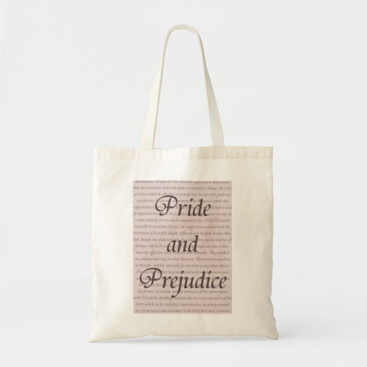 Pride en Prejudice Quote Tote Bag (Voorkant)