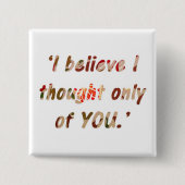 Pride en Prejudice Quote Vierkante Button 5,1 Cm (Voorkant)
