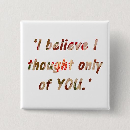 Pride en Prejudice Quote Vierkante Button 5,1 Cm (Voorkant)