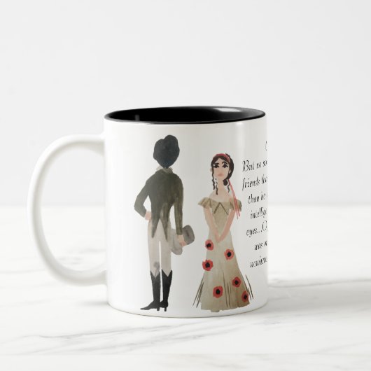 Pride en Prejudice Tweekleurige Koffiemok (Links)