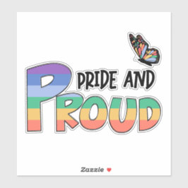 Pride en rode regenboog sticker