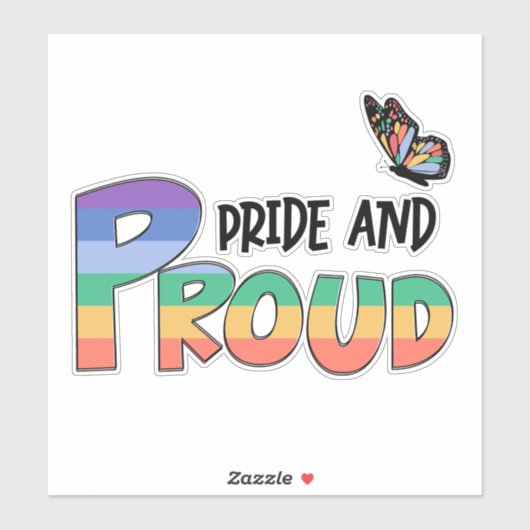 Pride en rode regenboog sticker (Vel)