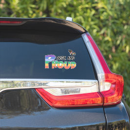 Pride en rode regenboog sticker