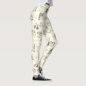 Pride en Vooroordelen Beige Sepia Toile Quotes Leggings (Rechts)