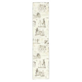 Pride en Vooroordelen Beige Tool Quote Illustratie Korte Tafelloper (Voorkant)