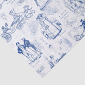 Pride en Vooroordelen Blauw Toile Citaten Illustra Tissuepapier (Detail)