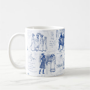 Pride en vooroordelen Blue Toile Quotes Koffiemok