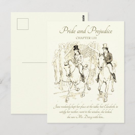 Pride en Vooroordelen Darcy Bingley Ride Horses Briefkaart (Voorkant / Achterkant)