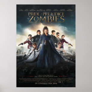 Pride en vooroordelen en zombies poster