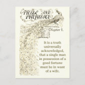 Pride en Vooroordelen Hoofdstuk Een Peacock Beige Briefkaart (Voorkant)