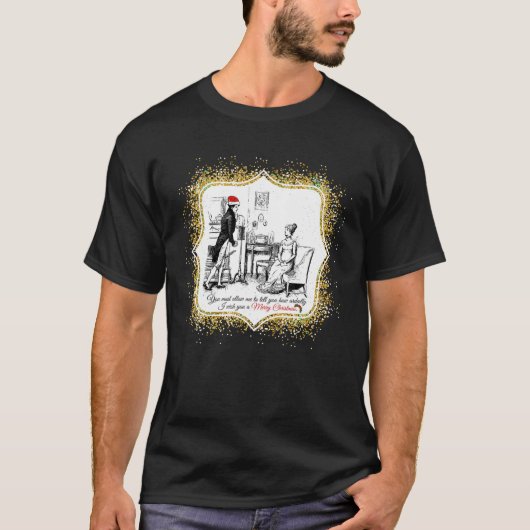 Pride en Vooroordelen Jane Austen Ardently Christm T-shirt (Voorkant)