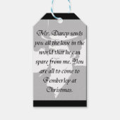 Pride en vooroordelen Kerstmis Cadeaulabel (Voorkant)