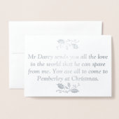 Pride en vooroordelen Kerstmis Folie Kaarten (Voorkant met envelop)