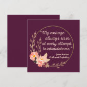 Pride en vooroordelen Quote I - Schattigee stijl (Voorkant / Achterkant)