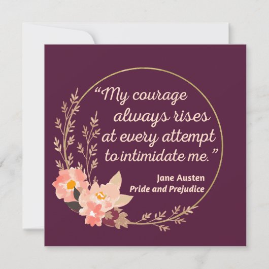 Pride en vooroordelen Quote I - Schattigee stijl (Voorkant)