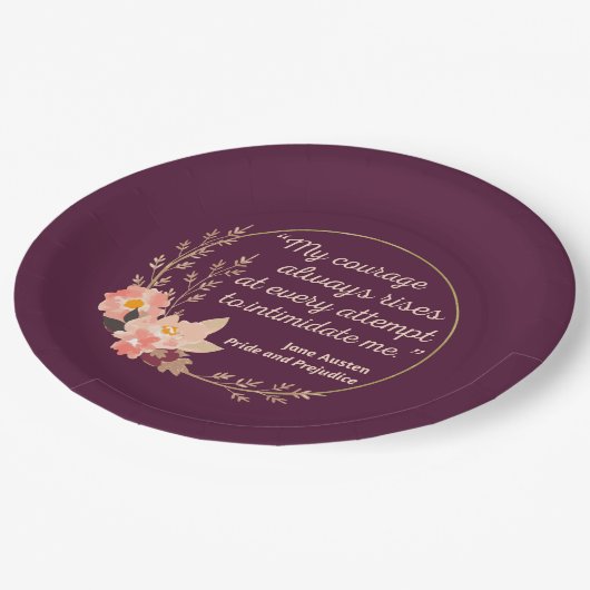 Pride en vooroordelen Quote I - Schattigee stijl Papieren Bordje (Gekanteld)