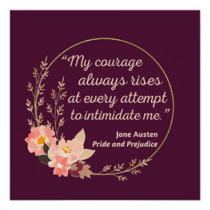 Pride en vooroordelen Quote I - Schattigee stijl Perfect Poster