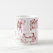 Pride en vooroordelen Red Toile Quotes Koffiemok (Center)