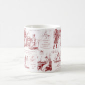 Pride en vooroordelen Red Toile Quotes Koffiemok (Center)