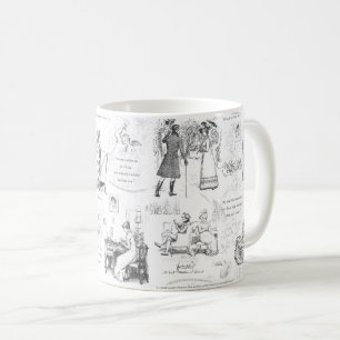 Pride en Vooroordelen Zwart Wit Toile Quotes Koffiemok