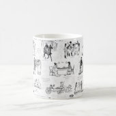 Pride en Vooroordelen Zwart Wit Toile Quotes Koffiemok (Center)