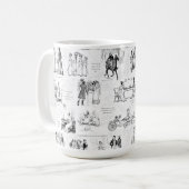 Pride en Vooroordelen Zwart Wit Toile Quotes Koffiemok (Voorkant links)