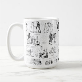 Pride en Vooroordelen Zwart Wit Toile Quotes Koffiemok