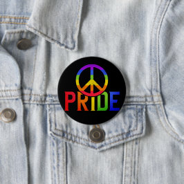 Pride en vrede ronde button 7,6 cm