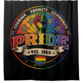 Pride est. 1969 douchegordijn (Voorkant)