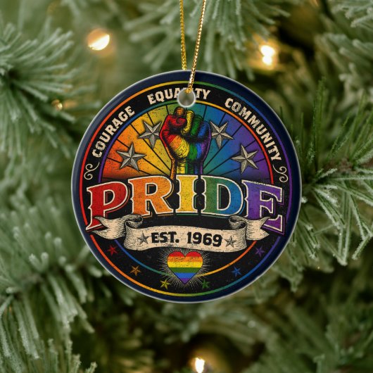 Pride est. 1969 keramisch ornament (Boom)