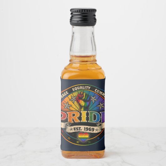 Pride est. 1969 likeurfles etiket (Voorkant)