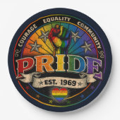 Pride est. 1969 papieren bordje (Voorkant)