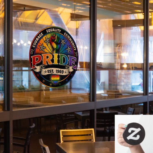 Pride est. 1969 raamsticker (Restaurant Raam)