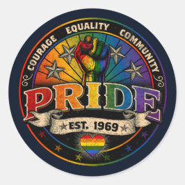 Pride est. 1969 ronde sticker