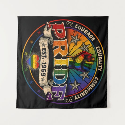 Pride est. 1969 wandkleed (Voorkant (horizontaal))