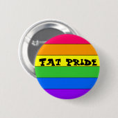 Pride, Fat Pride Ronde Button 5,7 Cm (Voorkant /achterkant)