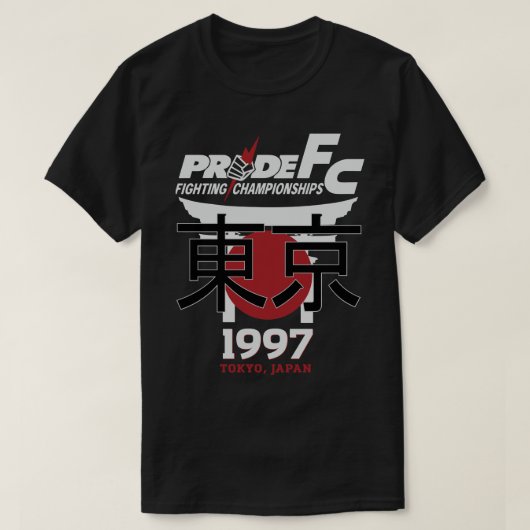 Pride FC  1997 Tokyo Japan Classic T Shirt (Design voorkant)