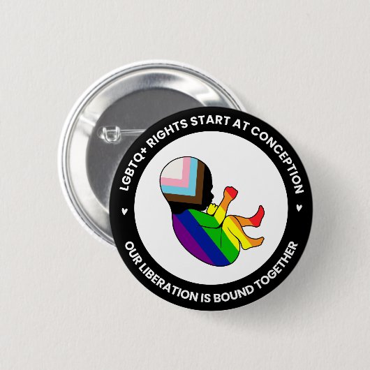 Pride Fetus Button (rond) (Voorkant /achterkant)
