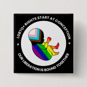 Pride Fetus Button (vierkant) (Voorkant)