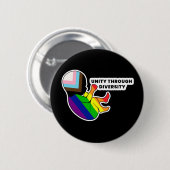 Pride Fetus Eenheid door verscheidenheid Button (Voorkant /achterkant)