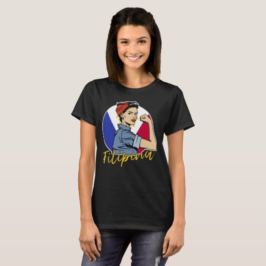 Pride Filipina Pinay Wife Vriendin Filipijnen T-shirt (Voorkant volledig)