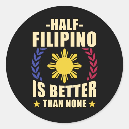 Pride Filipino American Philippines Pinoy Pinay Ronde Sticker (Voorkant)
