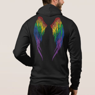 Pride Flag - Angel Wings Hoodie