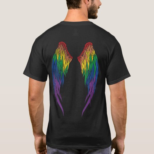Pride Flag - Angel Wings T-shirt (Achterkant)