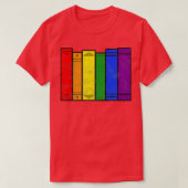 Pride Flag Books Bookish Rainbow Queer Reader Gay T-shirt (Design voorkant)
