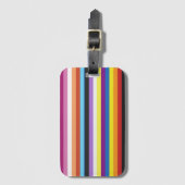 Pride Flag Colorful Stripes Pattern Bagagelabel (Voorkant (verticaal))