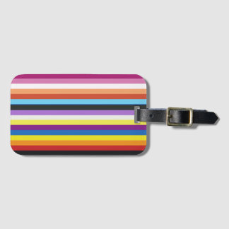 Pride Flag Colorful Stripes Pattern Bagagelabel